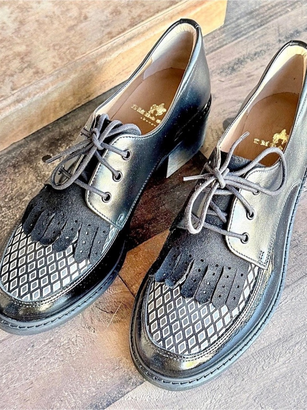 Embassy London Black Geometric Heels EU 37